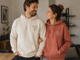 Sweat à capuche brodé avec dessin d'enfant personnalisé