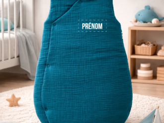 Gigoteuse kimono 0-6 mois - Prénom brodé