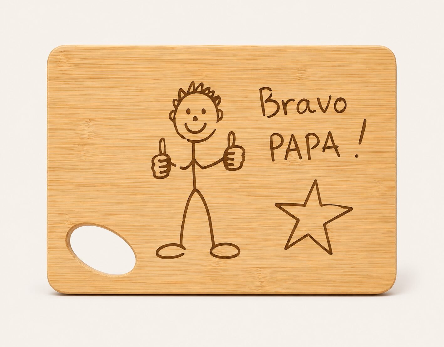 Planche apéro A5 gravée avec dessin enfant personnalisé – Image 2