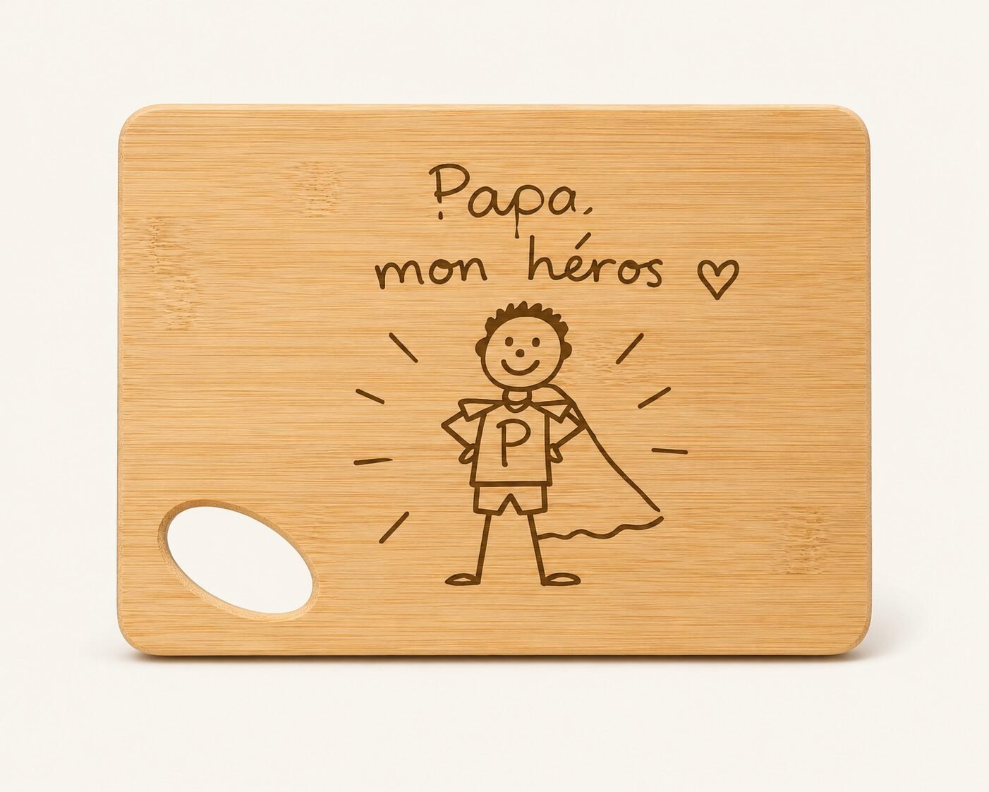 Planche apéro A5 gravée avec dessin enfant personnalisé – Image 4