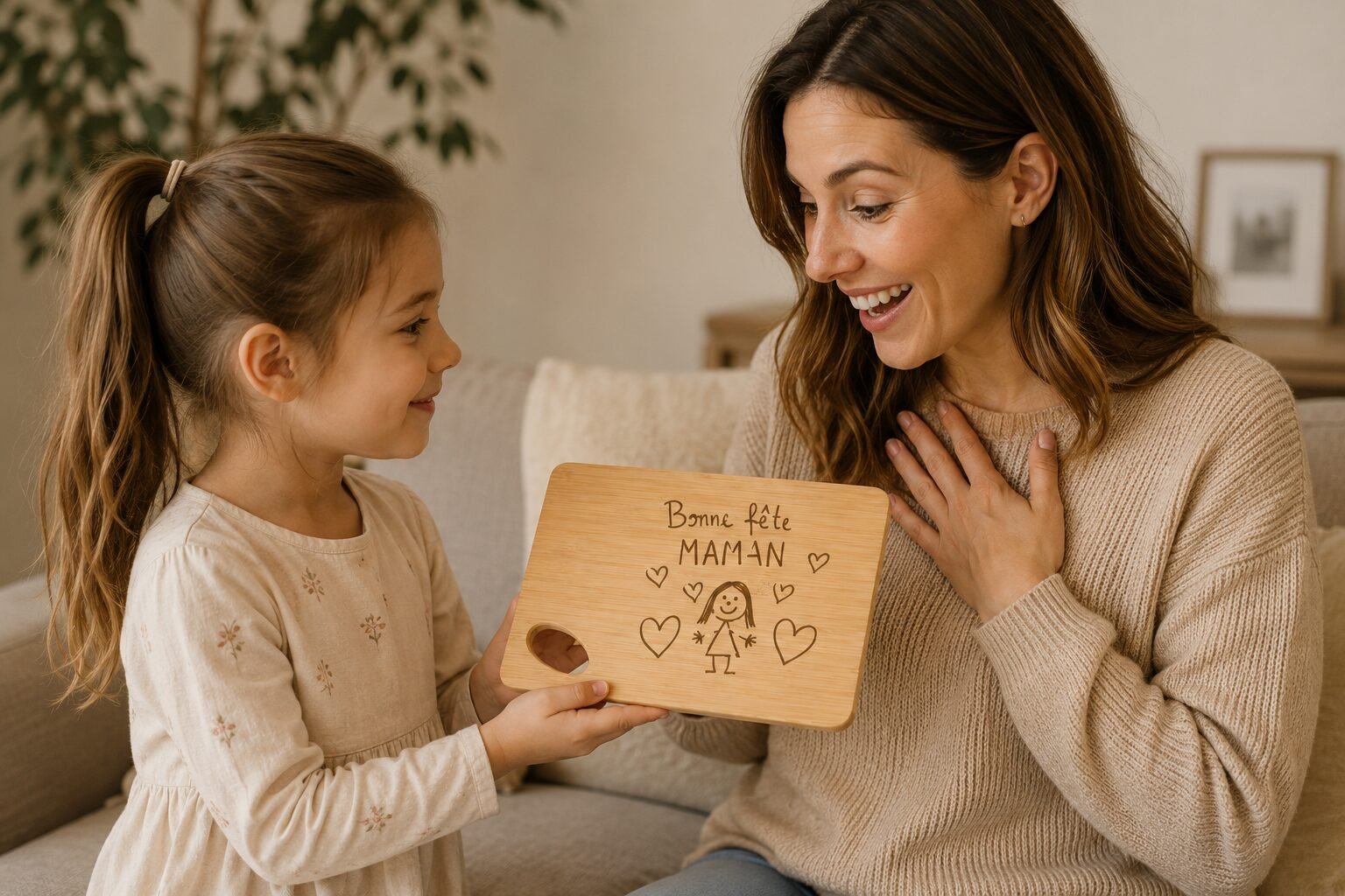 Planche apéro personnalisée dessin d'enfant