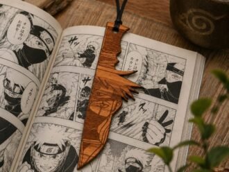 Marque-page kunai en bois inspiré de Kakashi