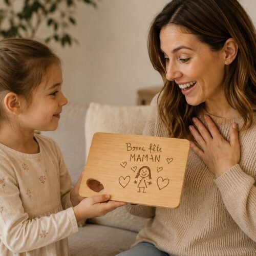 Planche apéro personnalisée dessin d'enfant